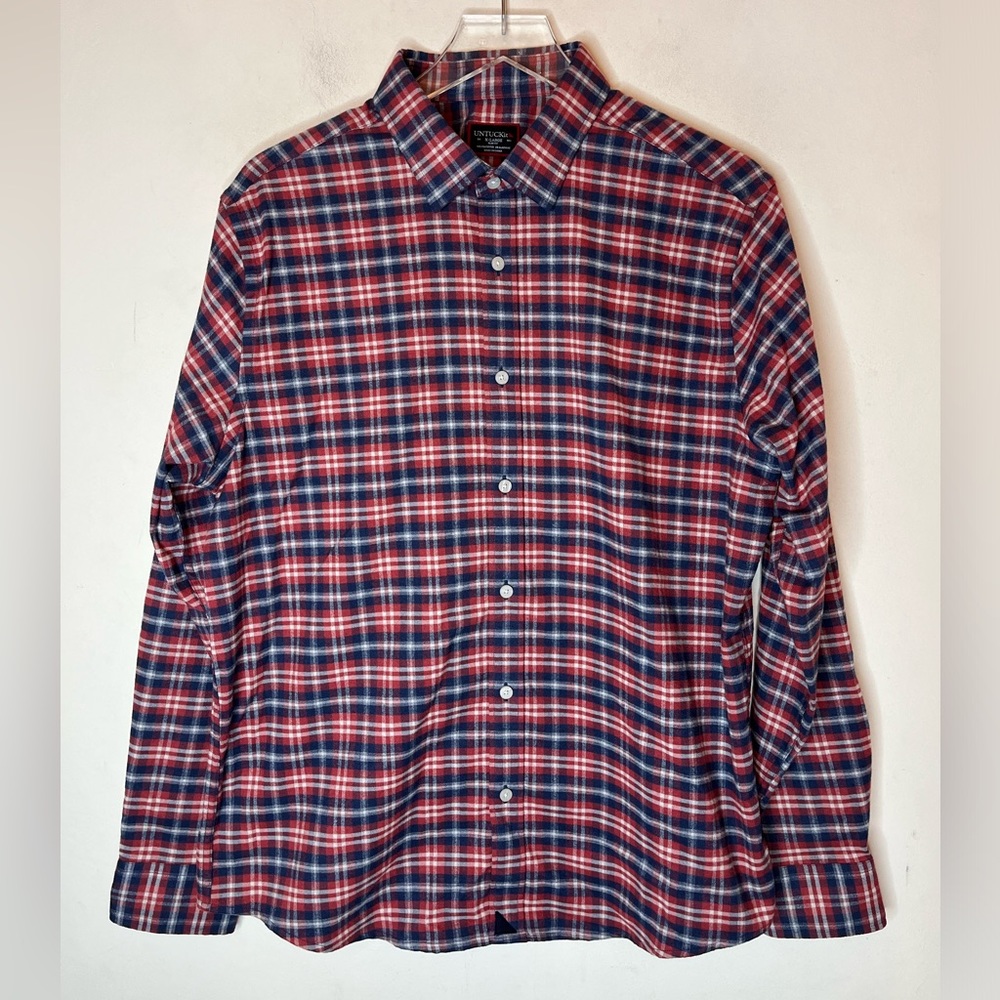 UNTUCKit Radda Flannel Button Down Shirt. Size XL